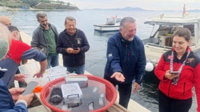 Balıkesir’in Marmara ilçesi Gündoğdu Mahallesi açıklarında, 400 adet 4 kuşak