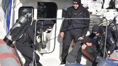 Bitlis Emniyet Müdürlüğü Tatvan Deniz Limanı Şube Müdürlüğünden görevli kurbağa