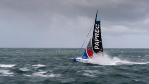 One week on exactly since Nico Lunven (IMOCA Holcim-PRB) set