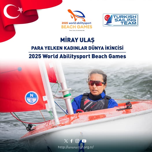 2025 Abilitysport Dünya Plaj Oyunları’nda Bir Gümüş Madalyada Miray Ulaş’tan! 18–25 Ekim tarihleri arasında Mersin Marina’da düzenlenen dokuz ülkeden katılım
