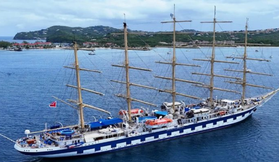 Star Clippers’ın amiral gemisi beş direkli yelkenli Royal Clipper, Hırvatistan,