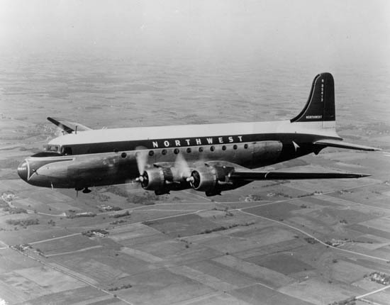 A DC-4 similar to the accident aircraft. Public Domain @
