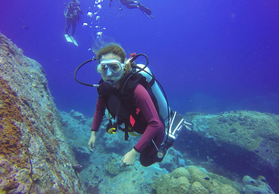 A diving accident may go from exciting to scary in