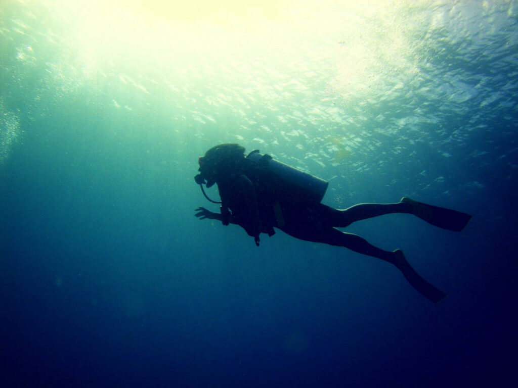 While the thrill of descending into the deep blue can
