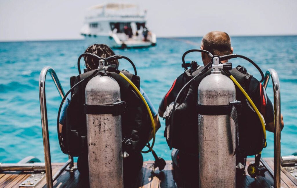 A 60-year-old diver was injured after a diving cylinder reportedly