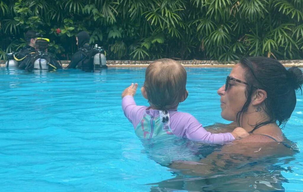 After having multiple children, returning to scuba diving professionally felt