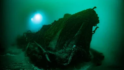The wreck of Royal Navy destroyer HMS Tiger, lost with