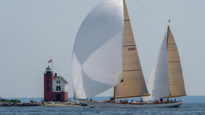 Mackinac, MI (July 12, 2026) – Peter Thornton’s 104-foot ketch,