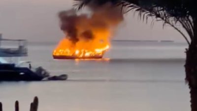 A fire has destroyed the Red Sea liveaboard Golden Dolphin