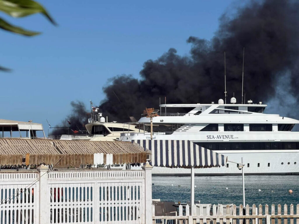 Fire Breaks Out on Safari Vessel in Hurghada Harbour Weeks After Golden Dolphin 3 Loss A fire broke out today on a safari vessel moored