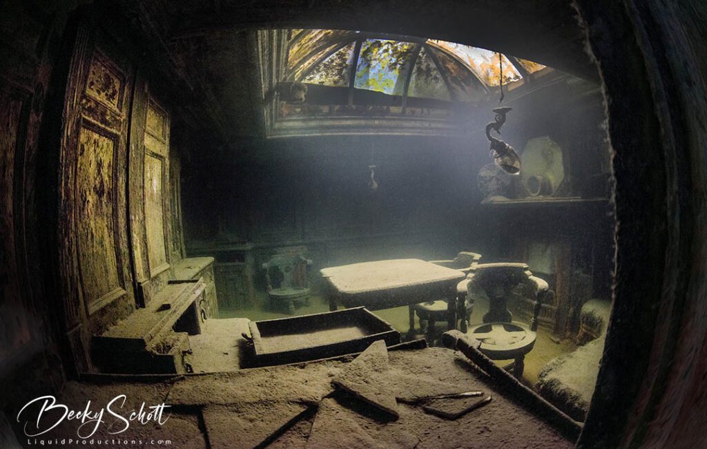Arter running aground and sinking in 1911, the yacht Gunilda