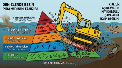 Denizde milyonlarca yılda oluşmuş besin ağını ve piramidini yıkmak demek!
