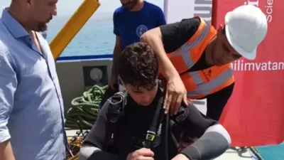 İskenderun Balıkçılar Barınağı’nda yapılan etkinliği Sahil Güvenlik Grup Komutan Vekili