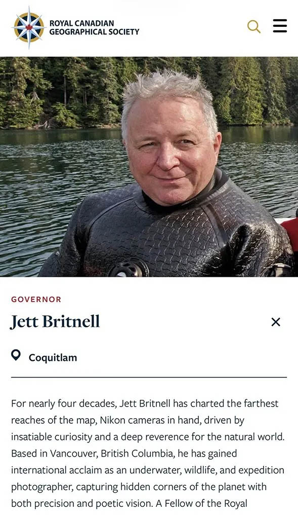 Jett Britnell Elected to the Board of the Royal Canadian Geographical Society (RCGS) “I’m deeply honoured and genuinely thrilled to share that