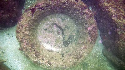 Underwater archaeologists working among the submerged remains of ancient Alexandria