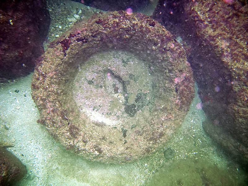 Underwater archaeologists working among the submerged remains of ancient Alexandria