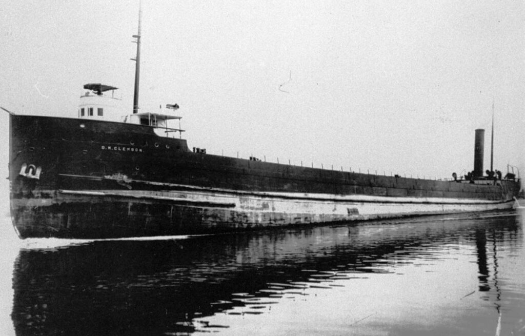 Learn More About the SS D.M. Clemson (1903) In December 1908, the D.M. Clemson, among the largest freighters