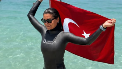 Milli serbest dalış sporcusu Yağmur Ergün, CMAS CNF branşında gerçekleştirdiği