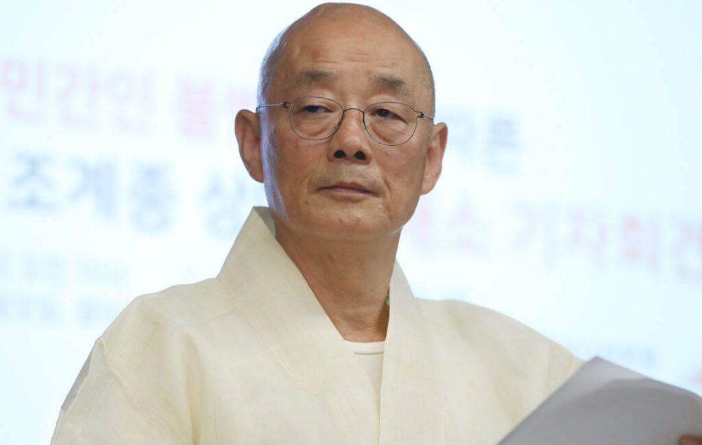 Venerable Myeongjin, the former head monk of Seoul’s Bongeunsa Temple