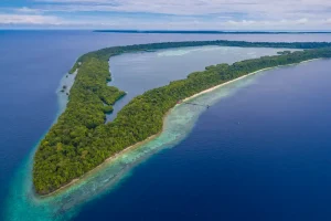 Aerial view of Kakaban Island (Photo: Shutterstock) The body of