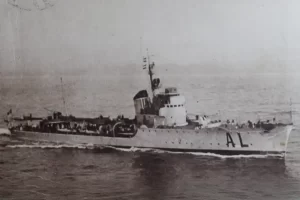 The Italian Spica-class torpedo ship Aldebaran underway The Aegean Sea