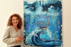 Ressam Ayşen Can’ın “Mavi Seyir” adını taşıyan yeni sergisi sanat