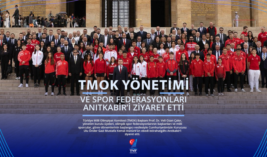 TMOK Yönetimi ve Spor Federasyonları Anıtkabir’i Ziyaret Etti Türkiye Milli Olimpiyat Komitesi (TMOK) Başkanı Prof. Dr. Veli Ozan