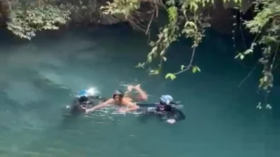 A 31-year-old Mexican spearfisher has been rescued alive after surviving
