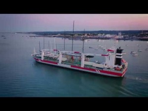 Peters May loading racing yachts in Southampton for shipment to