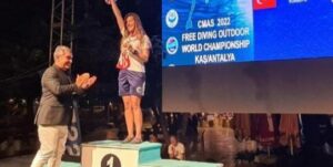 Antalya’nın Kaş ilçesinde düzenlenen Serbest Dalış Outdoor Dünya Şampiyonası’nın üçüncü