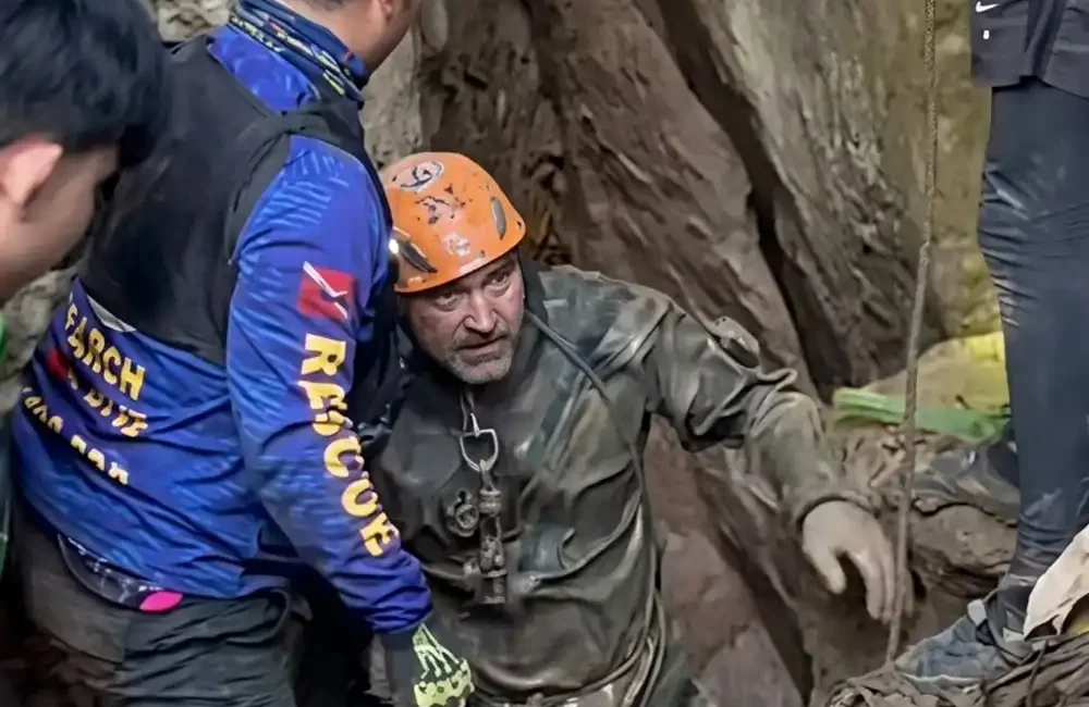 Rescuers are racing to reach seven villagers trapped inside a