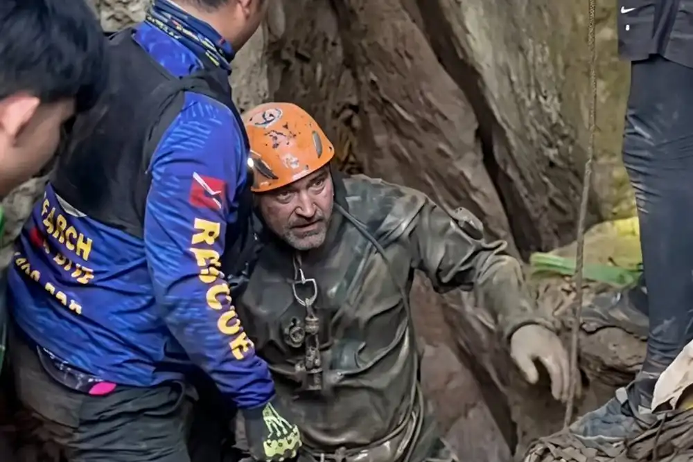 Rescuers are racing to reach seven villagers trapped inside a