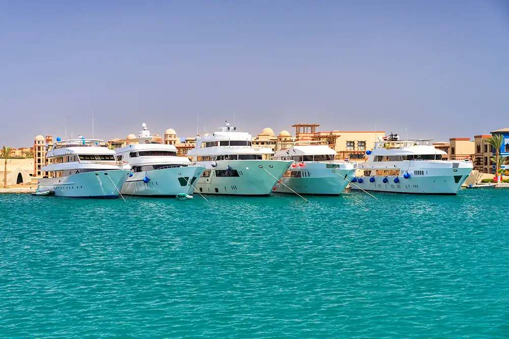 A number of scuba diving liveaboards in the Egyptian Red